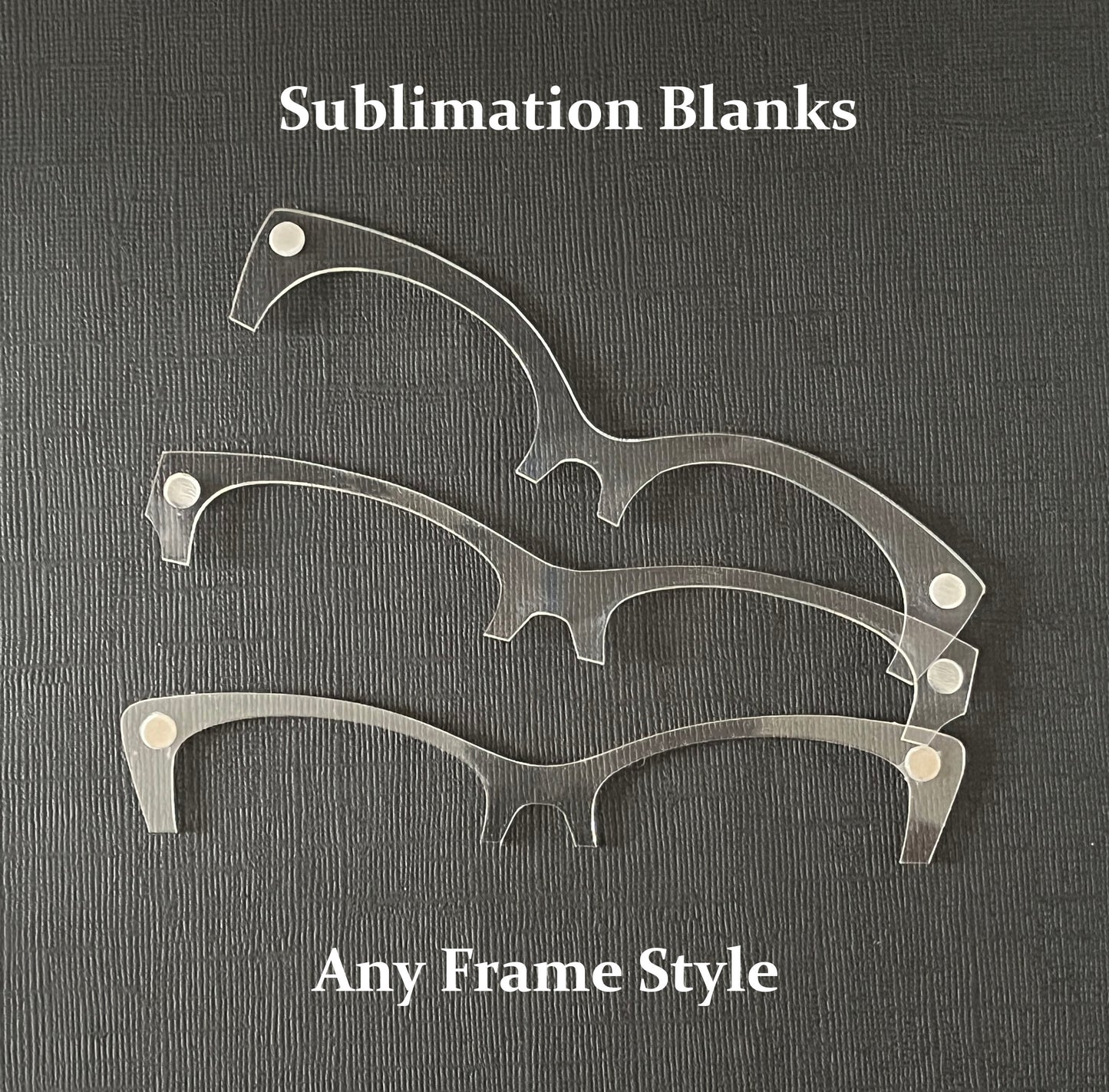 Sublimation ready 1.8 mm Clear Acrylic Brow Topper