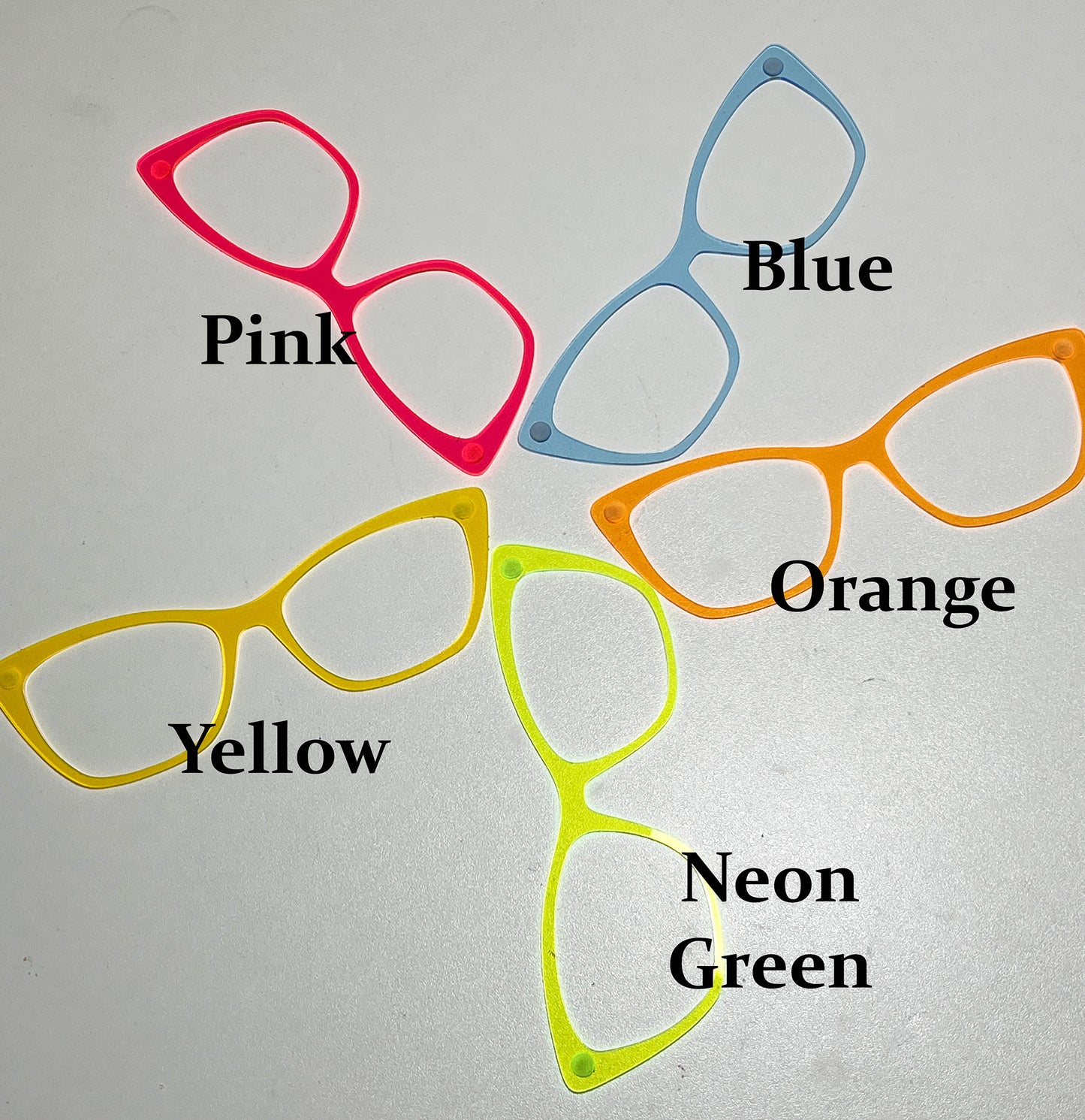 Fluorescent Solid Color Translucent Topper Ready to Snap