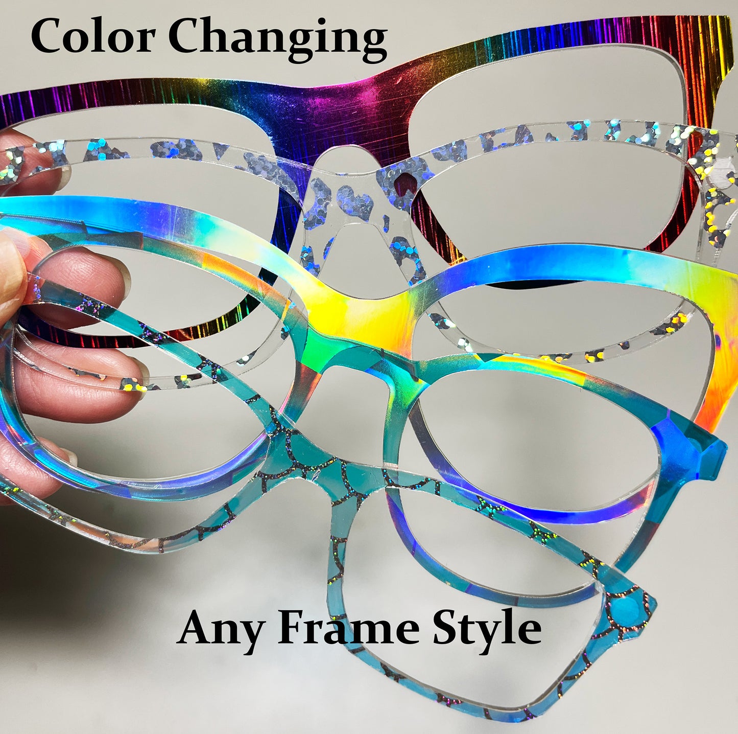 Holographic Color Changing Topper Ready to Snap Any Frame Style