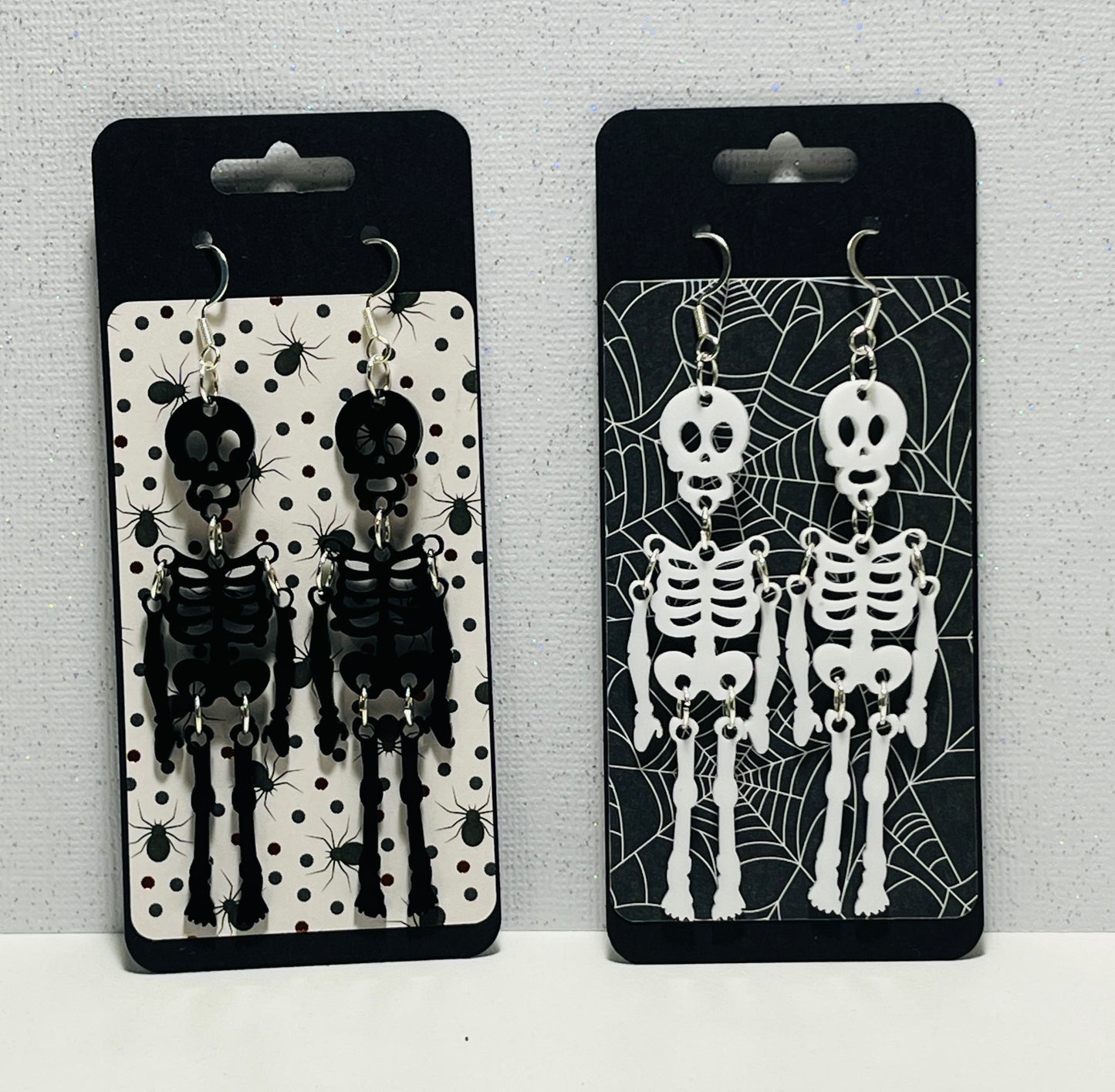 Halloween Skeleton Topper with optional earrings Ready to Snap