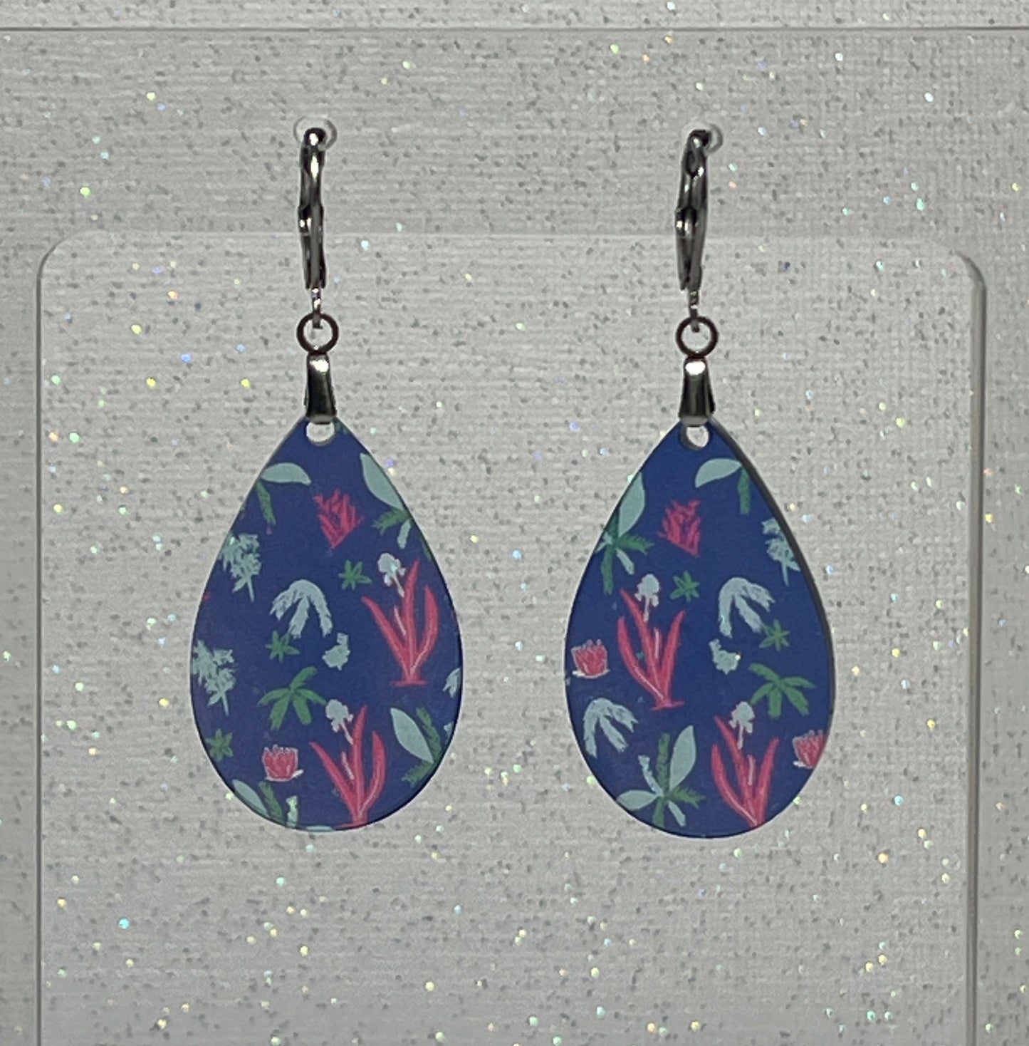 Midnight Garden Navy Blue Topper Ready to Snap with or without matching earrings