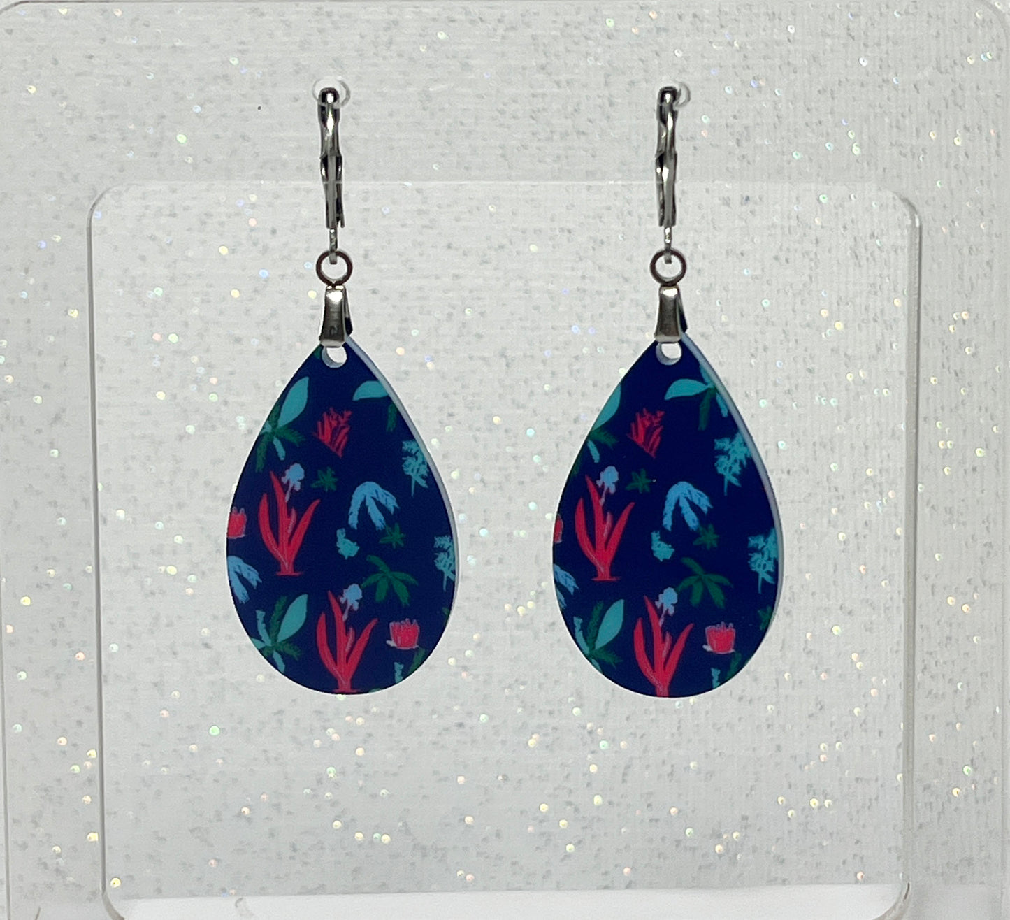 Midnight Garden Navy Blue Topper Ready to Snap with or without matching earrings