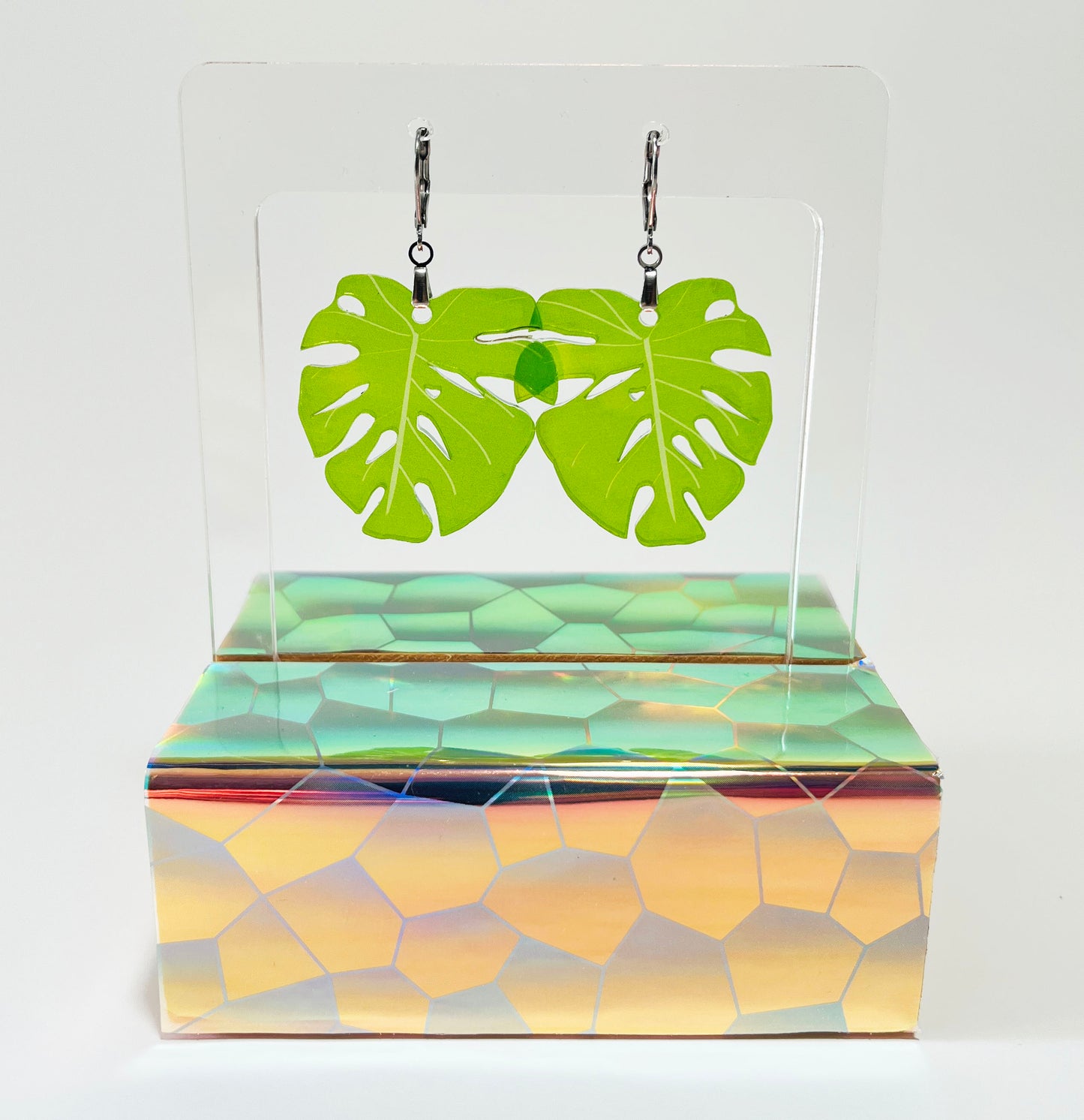 Monstera Ready to Snap with or without matching earrings