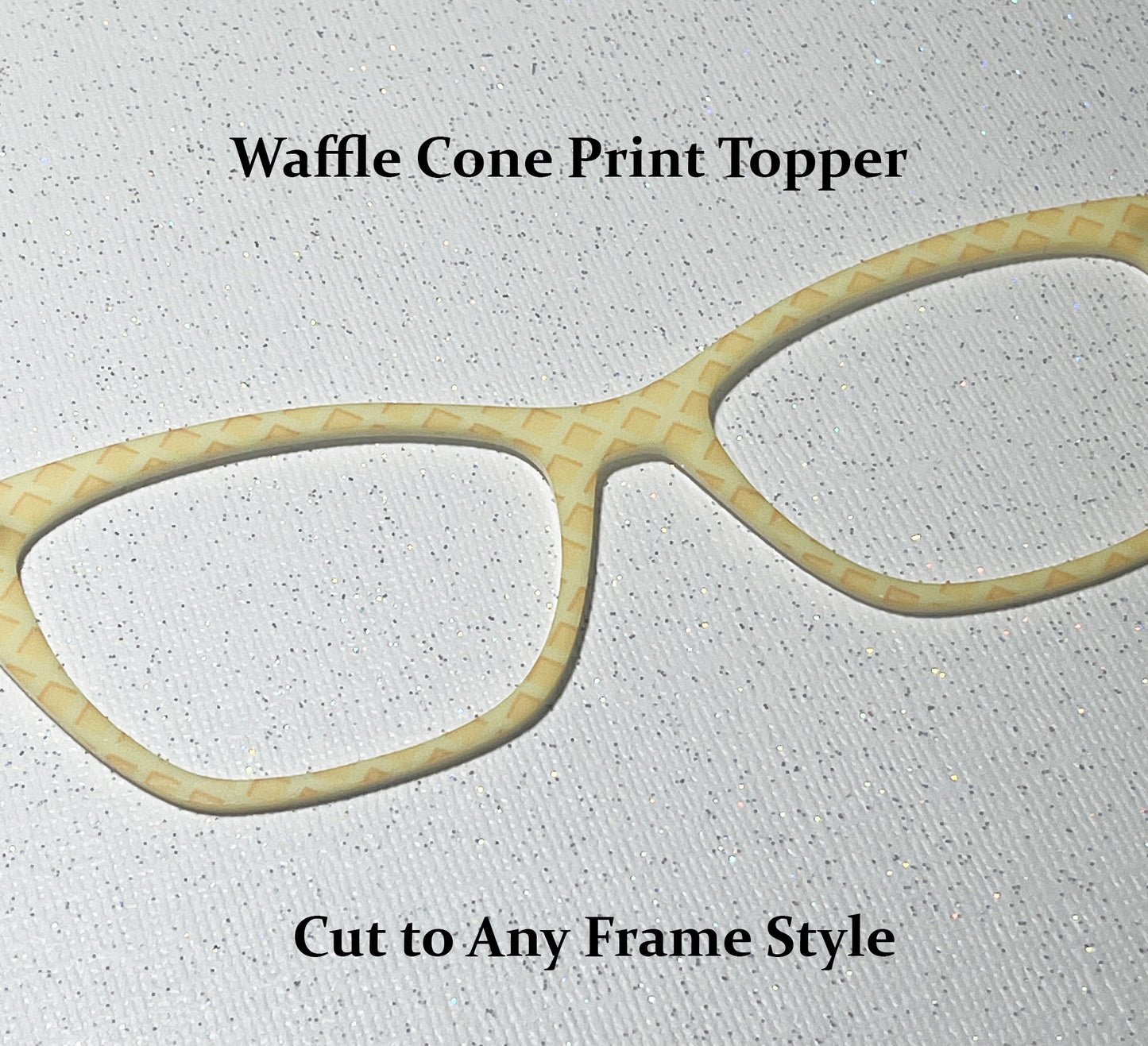Waffle Cone Print Ice Cream theme Topper Ready to Snap