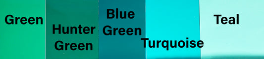 Solid Glossy Cool Colors 1 Vinyl Sticker for Toppers